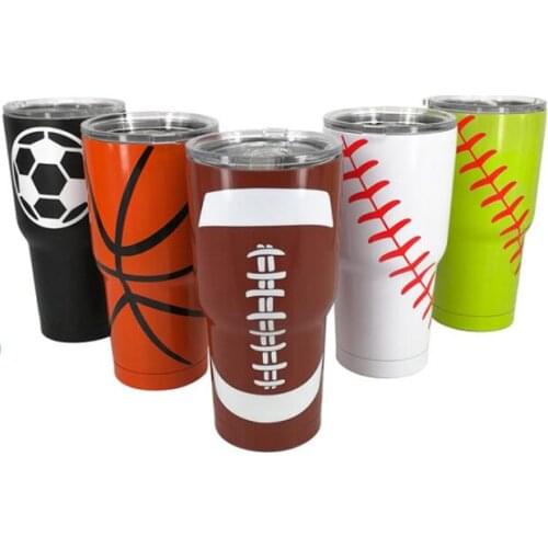 5 Colors 20oz 30oz Softball Baseball cup Stainless Steel Insulation Cup Cups Cars Beer Mug Free DHL Shipping