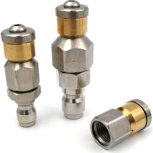 Stainless Steel Pressure Sewer Cleaning Pipe Drain Washing Rotary Nozzle