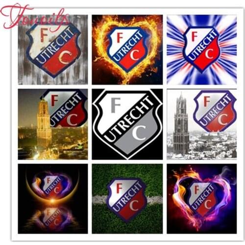 TOUOILP Full Square&round 5D DIY Diamond painting fc utrecht logo 5d diy Diamond Embroidery Cross Stitch Mosaic Sticker Gift