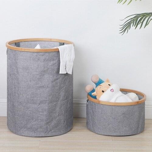 HOT-Capacity Laundry Clothing Basket Water-Resistance Bin Cotton Dirty Clothes Toy Storage Pocket Washing Machine