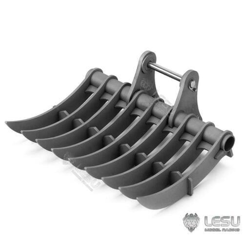 LESU Metal Scraper Rake Bucket for RC Hydraulic C374 Carter Excavator TH17212-SMT5