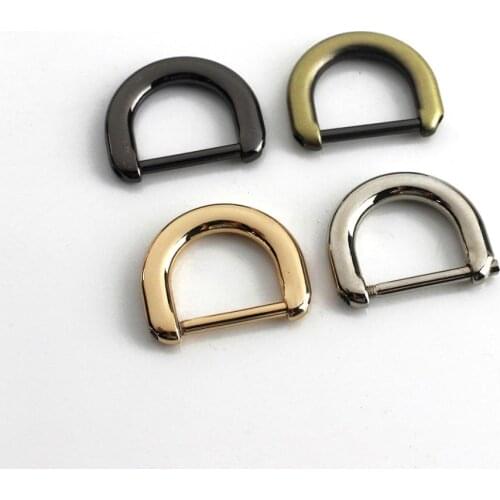 1pcs Metal 20mm Detachable Open Screw D Ring Buckle Fashion Buckle for Leather Craft Bag Strap Belt Handle Shoulder Webbing
