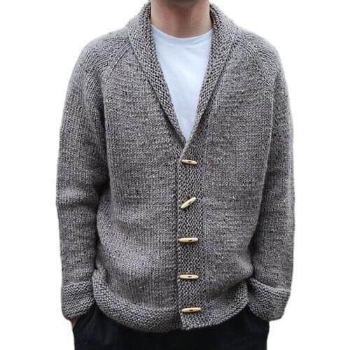Sweater men Autumn Knitted Cardigan Streetwear Korea Gentle Long Sleeve Solid Single Breasted Knitwear Coat
