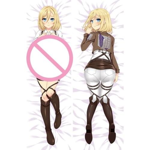 Attack on Titan anime Characters ackerman & christa lenz pillow cover shingeki no kyojin levi eren body Pillowcase Dakimakura