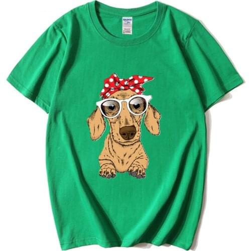 2021 New Kawaii Dog Print Black Short Sleeve Cotton T-Shirt Womens Beagle Mom Retro T-Shirt Womens Fashion Harajuku Top