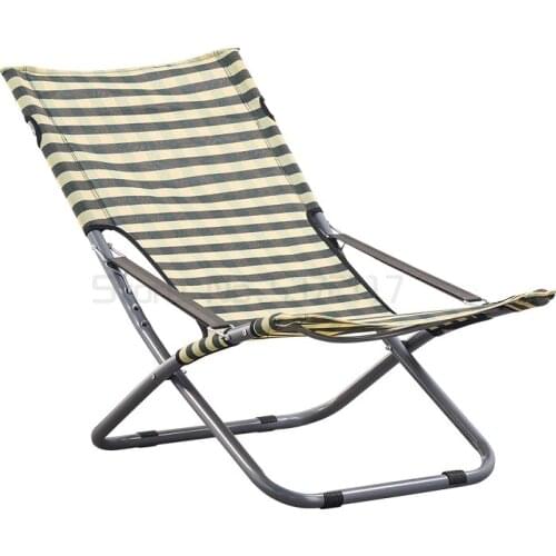Lunch lounge chair household folding chair outdoor leisure simple backrest lazy portable chair
