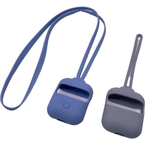 Anti Lost Rope Case for AirPods Shockproof with Neck Lanyard Bluetooth Soft Silicone Earphone Protective Cover