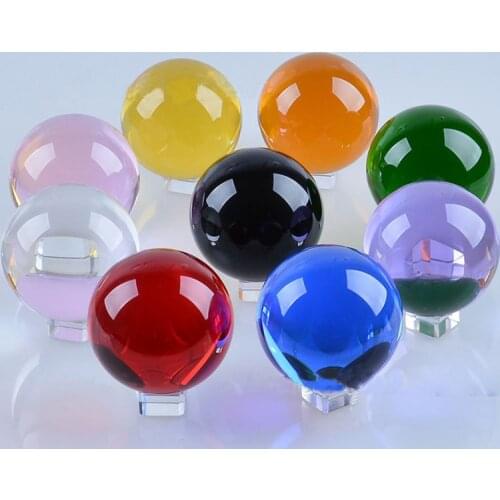 4cm Clear K9 Crystal Glass Ball Healing Magic Sphere Photography Props Decorative Balls & Stand Optional