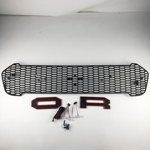 For RANGER 2018-2019 T8 Racing Grille Modified Grill Front Bumper Mesh WILDTRAK Pickup with led