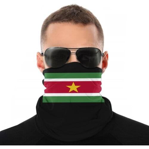 Suriname Flag Scarves Half Face Mask Unisex Fashion Neck Warmer Neck Bandana Versatility Headwear Biking Hiking