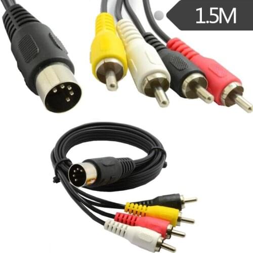 LBSC 5 Pin Male Din Plug to 4 x RCA Phono Male Plugs Audio Cable 1.5m
