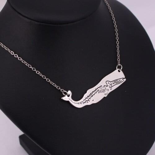 Hzew whale skeleton science anatomical pendant neklace whale necklaces