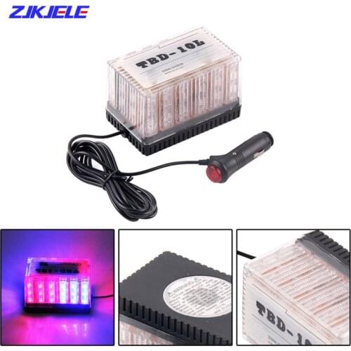 Square 24W TBD Square Red Flashing Strobe Car Warning Lights Waterproof Truck Motorcycle Emergency Alarm Lamp Low Heat Radiation