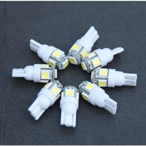 T10 W5W 194 168 2825 T10 led Wedge 5smd 5050 Replacement Reverse Signal Trunk Parking Lights Lamp White Light Bulb