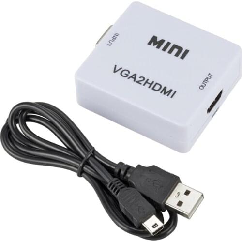 VGA2HDMI-compatible Mini VGA to HDMI-compatible Converter with 1080P Audio Adapter for Notebook PC