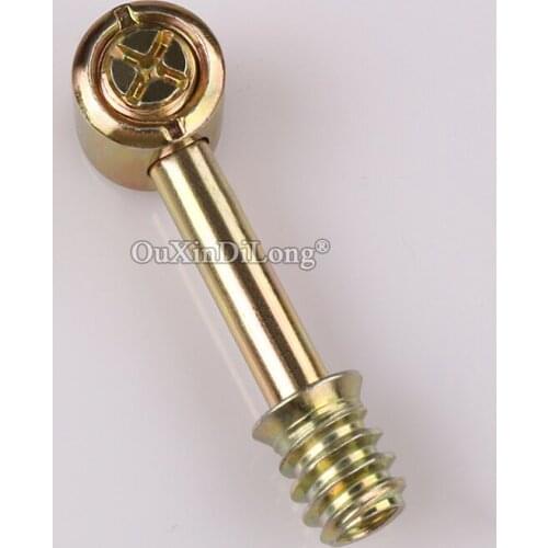 Brand New 50Sets 4 in 1 M6 Cam Furniture Connect Screws Nuts & Bolts Sets Wardrobe Bed Board Furniture Assembly Fittings