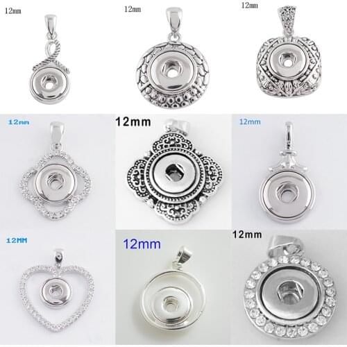 12mm Snap Button Pendants DIY Jewelry (No chain) KD3200
