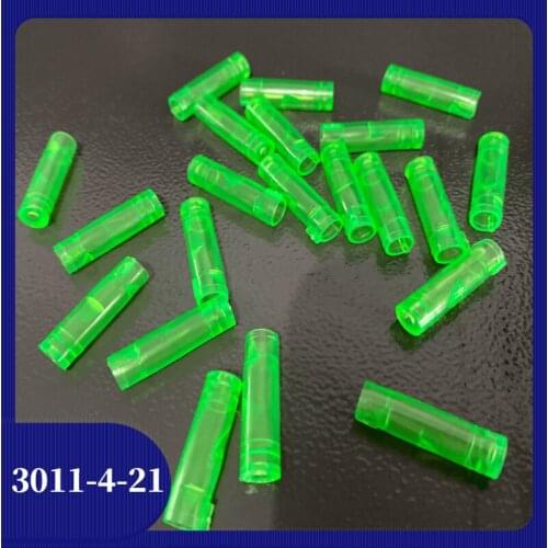 500pcs PVC Green Protective Sleeve Bullets Base Sheath 3011-4-21 Terminal Wires Butt Automobile Connector Crimp 0.2-1.5mm2
