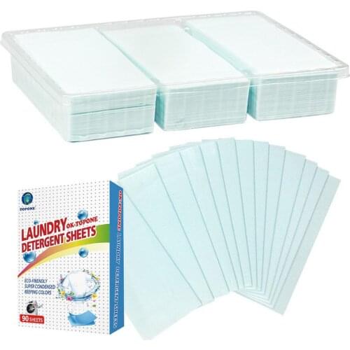 90pcs Laundry Soap New Formula Laundry Detergent Sheets Nano Concentrated Washing Powder For Washing Machine Cleaner Cleaning