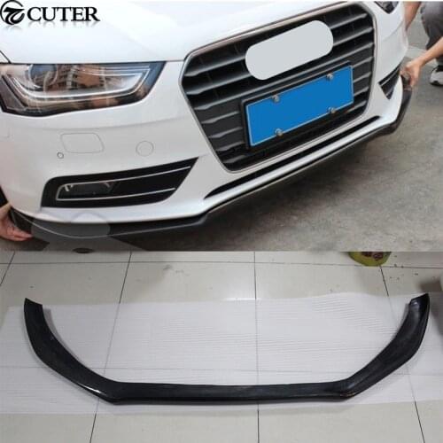 A4 B9 S4 style Carbon Fiber Car Body Kits front bumper front lip for Audi A4 B9 S4 13-16