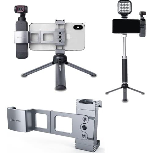Phone Holder Clamp for Fimi Palm Accessories Built-in 1/4 Screw Hole with Tripod Extension Rod Flash Holder Mount Bracket