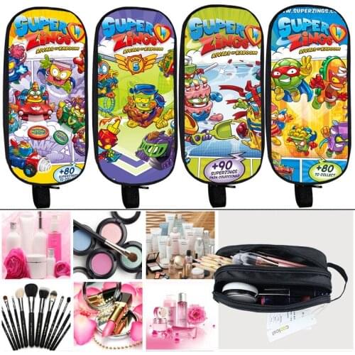 Fashion 3D Printed Anime Super Zings Pencil Case Hot Game Pencil Box Stationery Storage Bag Cosmetic Case Superzings Pouch