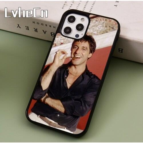 LvheCn Tony Montana Scarfaces Al Pacino Phone Case Cover For iPhone 5 SE 2020 6 7 8 Plus 11 12 Pro X XR XS Max Samsung S8 S9 S10
