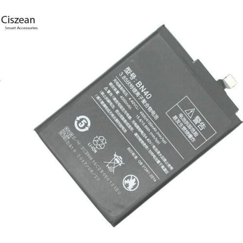 Ciszean 5pcs/lot BN40 / BN 40 Replacement Battery For Xiaomi Redmi Redrice Hongmi 4 Pro Prime 3GB 3G 4000mAh Batteria Batterij