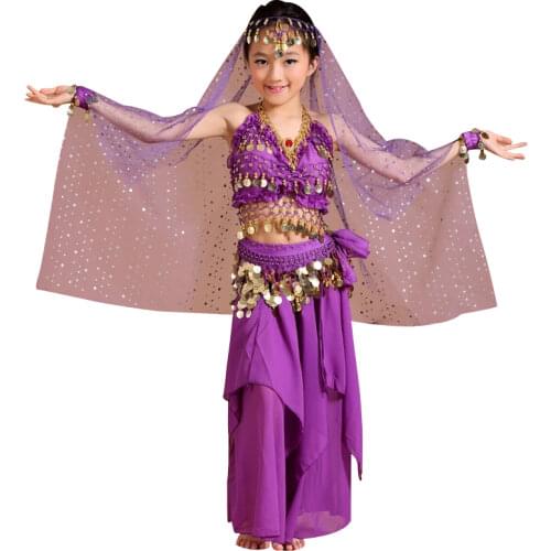 Children Belly Dance Costume Kids Indian Dance Dress Child Bollywood Dance Costumes for women Performance Dance Wear