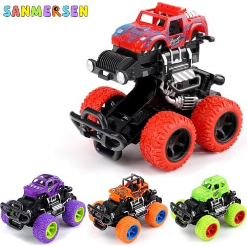 Inertial Off-Road Vehicle Pullback Children Toy Car Plastic Friction Stunt Car Kids Toy For Boys Gifts Simulation Off-road Model