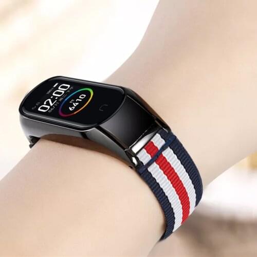 Classic Nylon Strap For Xiaomi Miband 4 3 Sport Strap Bracelet Canvas Wristband Relogio For Xiaomi Mi Band 4 3