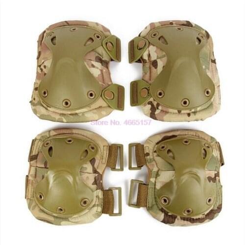 By dhl 50pcs Field Elbow & Knee Pads Knee Pads & Elbow Pads Set New Tactical Paintball Protection Free Shipping
