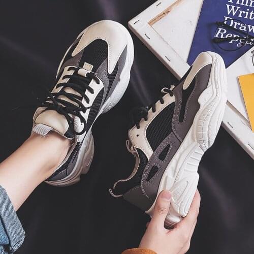 2020 New Ins Breathable Casual Sports Mens Shoes Trend All-match Running Shoes Mesh Student Boy Deodorant Socks Big Discounts