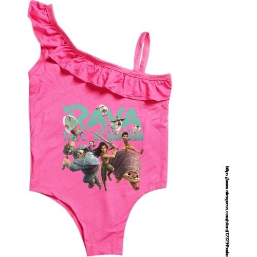 Raya and The Last Dragon Girls Swimwear 3~8Y Girls swimsuit one piece Children Swimwear style Swimsuit for Kid Girls Beachwear