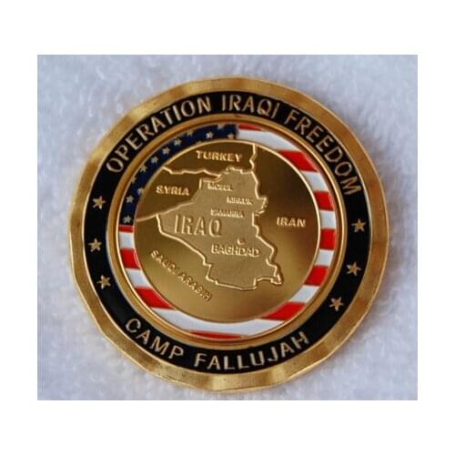 Hot sales IRAQ Challenge Coin US Military base Marines Air Force Navy High quality low price Custom coins FH810209
