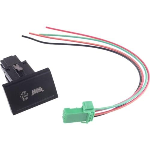 12V Car Push Button Switch Red LED Work Rear Spot Reverse Fog Light Bar Fit For VW Amarok