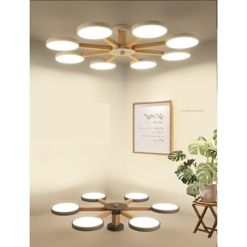 Modern LED Ceilling Lights For Living Room Bedroom Lighting Simple Surface Mounted Ceiling Lighting LED Modern Lustre Wooden