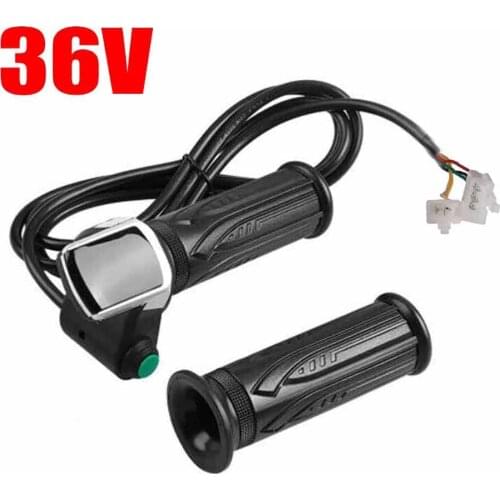 36V Twist Throttle Grips w/ Electric Key Lock Power indicator For Scooter E Bike Go Kart ATV Dirt Pit Bike Pocket Quad