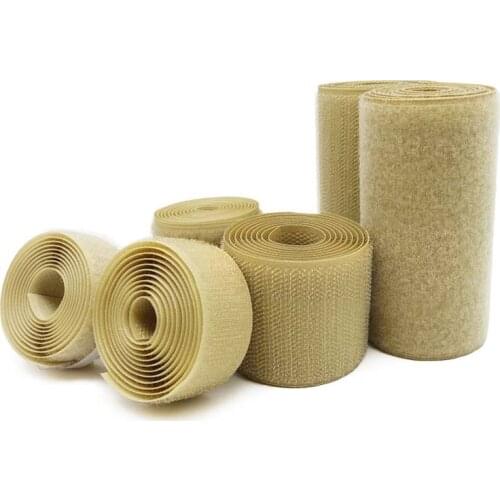 10CM Width velcros no adhesive hook loop fastener tape sewing magic tape sticker velcroing strap couture strip clothing khaki