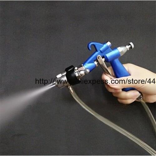 High Quality Double Nozzle Nanometer Spray Gun Air Brush HVLP Sprayer Paint Spray Tool Air Compressor Two-Component Nozzle
