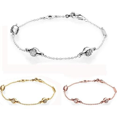 Ajax 925 Sterling Silver Peas Chain Bracelet For Women High Quality Fine Jewelry Making Supplies Wed Bridesmaid Gift