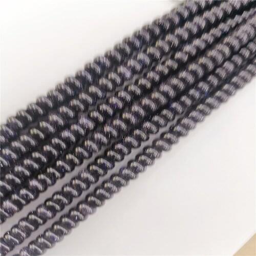 1 Strand 5x8mm Blue Sand Stone Abacus Loose Beads DIY Fashion Jeawelry Making Accessories Unisex 15.5"