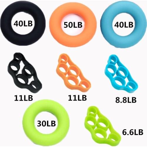 2Pcs/set Hand Gripper Grip Silicone Ring Hand Resistance Band Finger Stretcher-Exercise Forearm Wrist Training Carpal Expander