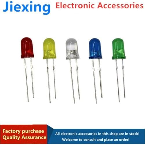 5 Colors*20PCS=100PCS / 1Color=100pcs F3 3mm LED Diode Light Assorted Kit Green Blue White Yellow Red COMPONENT DIY kit