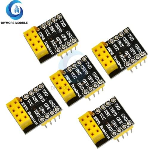 5PCS USB to ESP8266 Adapter Board WIFI Wireless Module ESP-01 ESP-01S Remote Serial WIFI Transceiver Breakout PCB Adapter Plate
