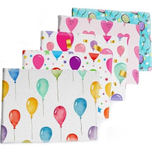 50*145CM Fabric Colorful Balloon Pattern Printed Polyester Cotton Twill Fabric Patchwor Printed