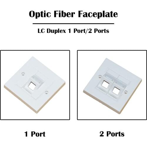 50 Pieces 1 Port/2 Ports LC Optic Fiber Faceplate Duplex FTTH,FTTD Networking UPC/APC Adapter Ethernet