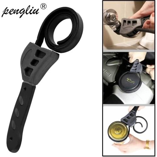 500mm Multi Tool Wrench Adjustable Rubber Strap Jar Lids Tighten Loosen Plumbing Tool Universal Oil Filter Spanner Removal Tool