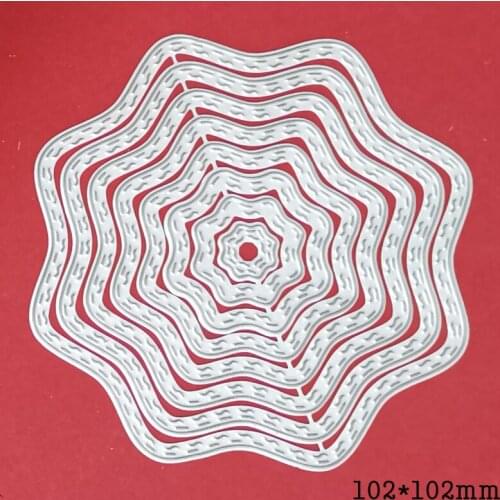 8 Size Flower Shape Sewing Thread Metal Cutting Dies for DIY Scrapbooking Photo Album Decor Embossing Paper Card Crafts Die Cut