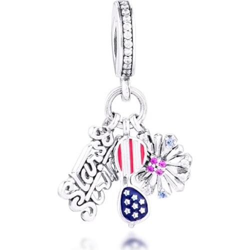 American Icons Dangle Charm acsesoris for women Sterling Silver Jewelry Fits Original Bracelets Bead For Jewelry Making
